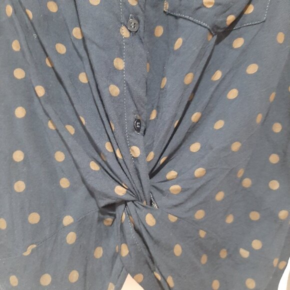 NAF NAF navy blouse with polka dots - Picture 4 of 5